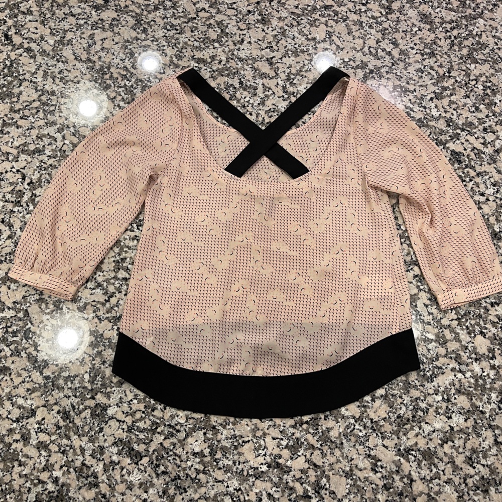 Bcbg Generation Colorful Patterned 3/4 Sleeve Blo… - image 4